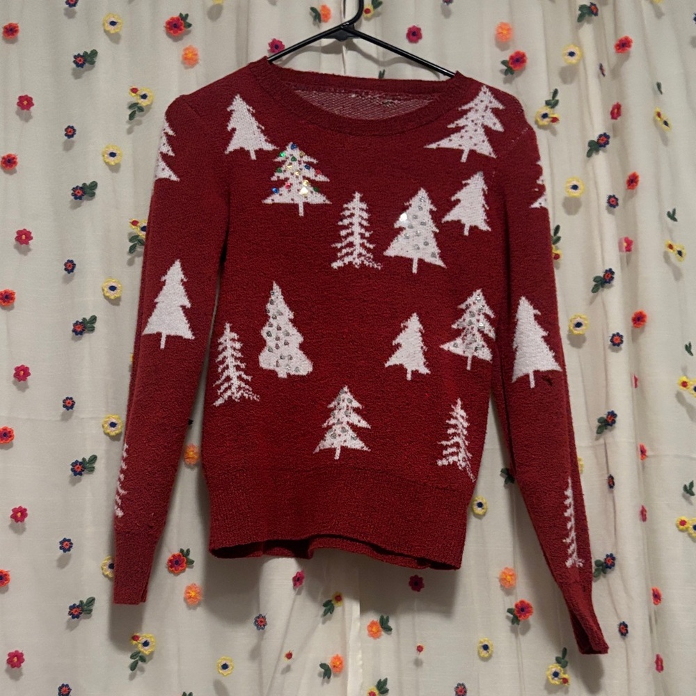Red Christmas Tree Sweater